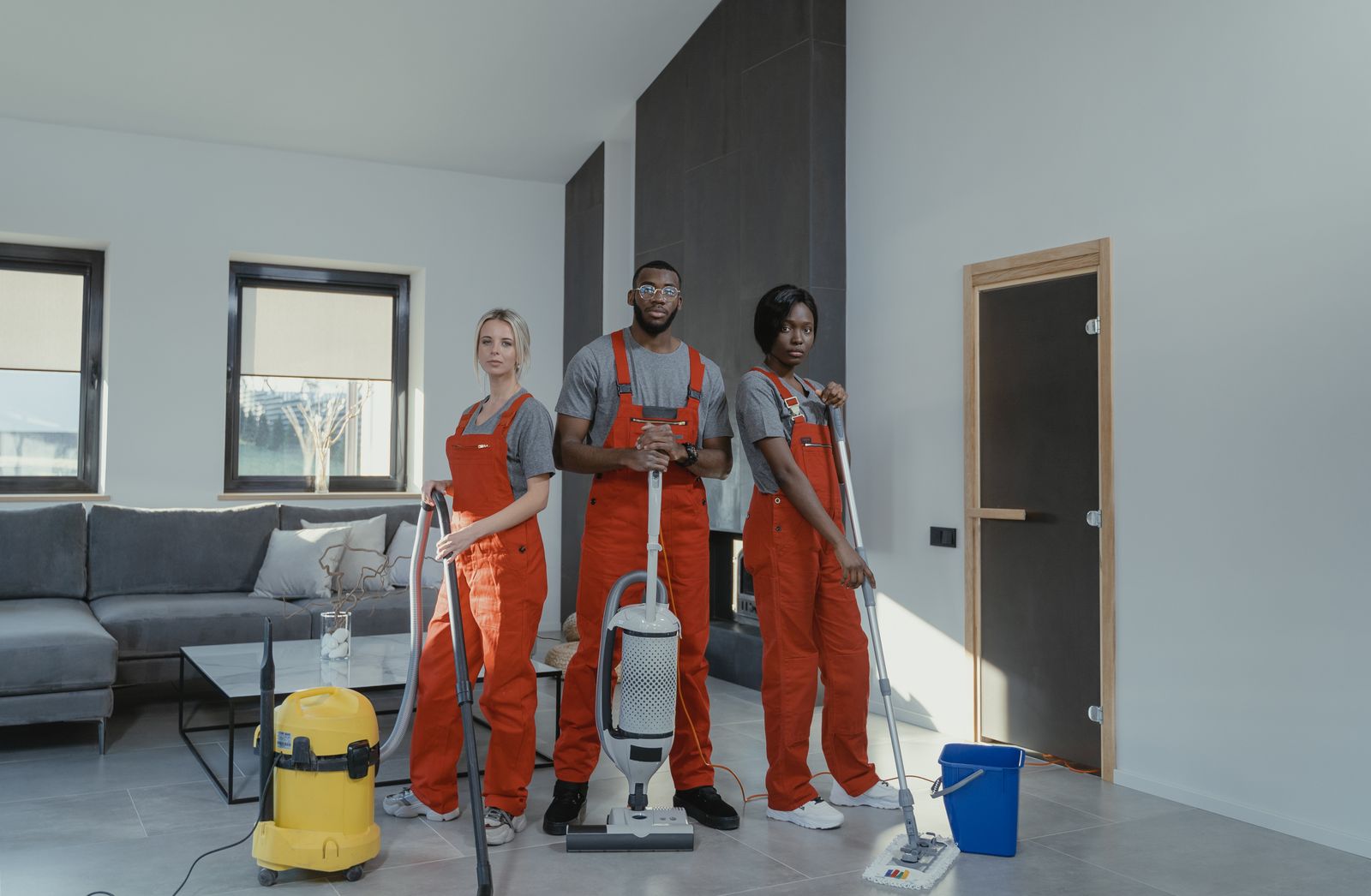 Professional cleaning crew ready for facility service in Pittsburgh PA
