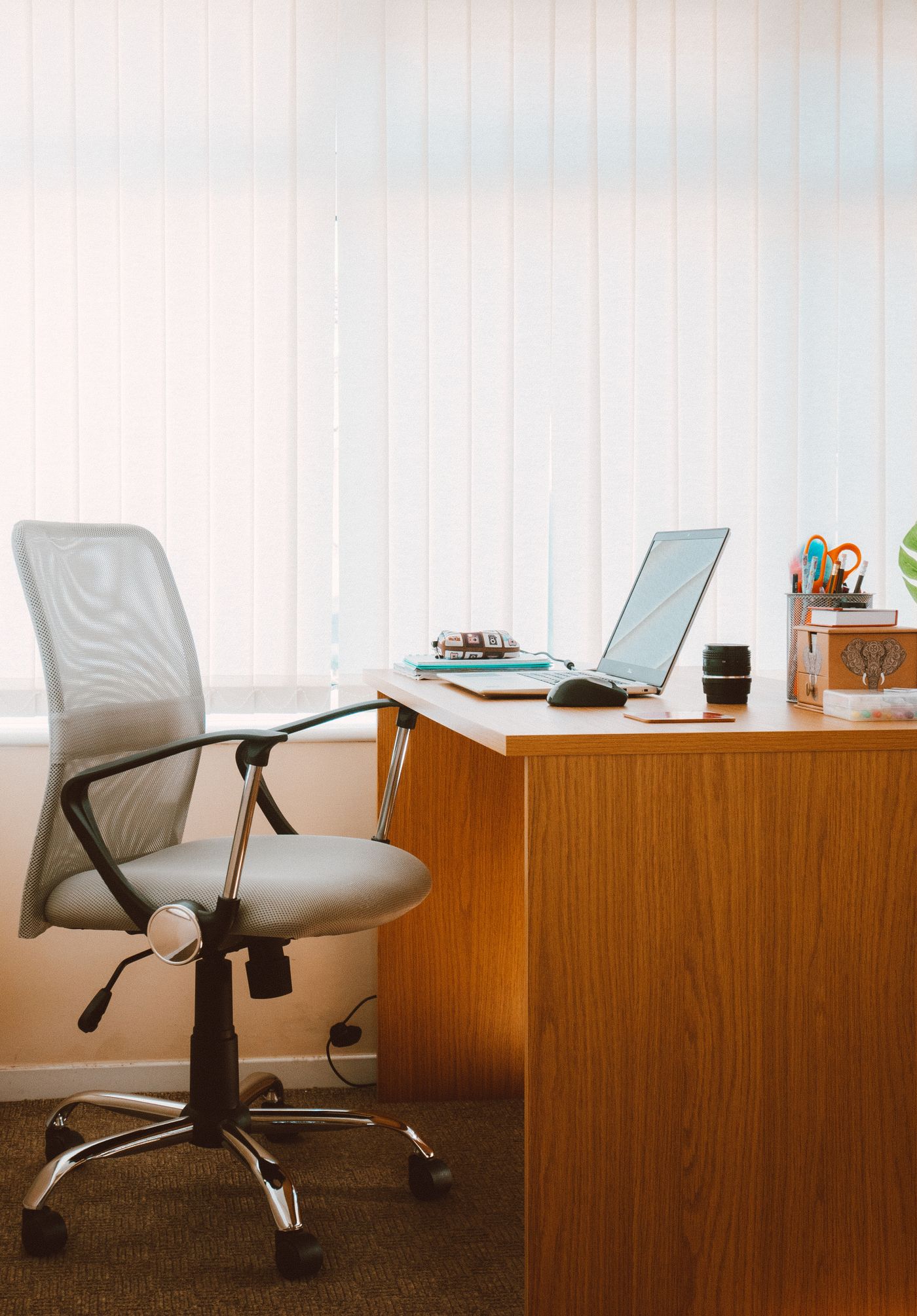 Organized office workspace maintained by Pittsburgh janitorial service